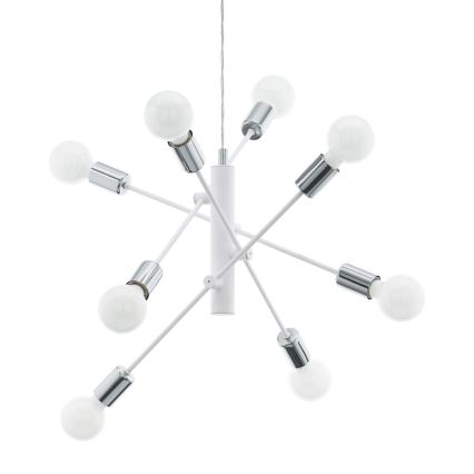 Eglo - Πολύφωτο σε σχοινί 8xE27/60W/230V λευκό