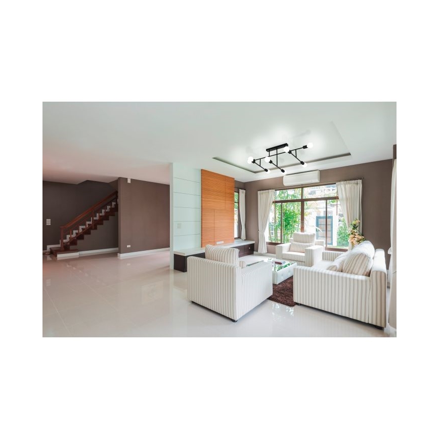 Eglo - Συνδεδεμένο πολύφωτο 8xE27/40W/230V μαύρο