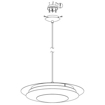 Eglo - LED RGB Dimmable πολύφωτο κρεμαστό MONEVA-C LED/18W/230V