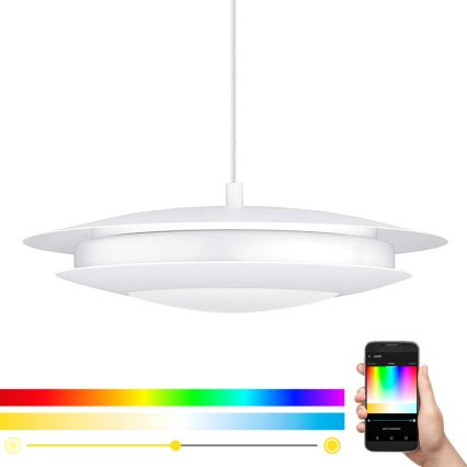 Eglo - Ρυθμιζόμενο LED RGB φωτιστικό οροφής με καλώδιο MONEVA-C LED/18W/230V