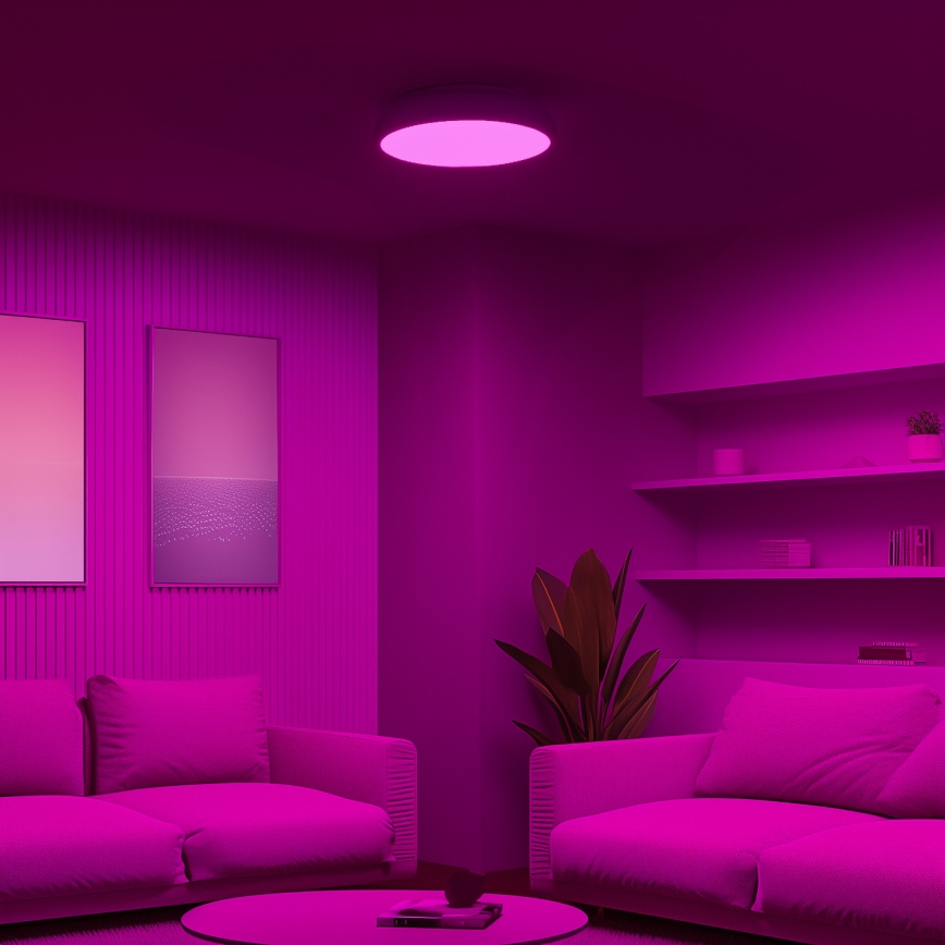 Eglo 98045 - LED RGB φωτιστικό οροφής με ρύθμιση φωτεινότητας RIODEVA-C LED/27W/230V