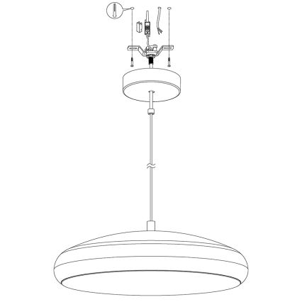 Eglo 98046 - LED RGB Dimmable πολύφωτο κρεμαστό RIODEVA-C LED/27W/230V