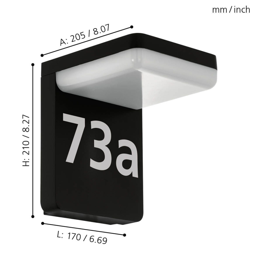 Eglo - Αριθμός οικίας LED LED/11W/230V IP44