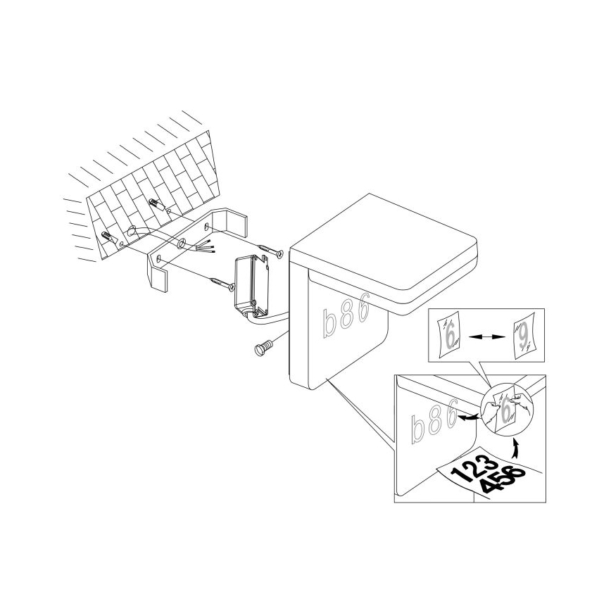 Eglo - Αριθμός οικίας LED LED/11W/230V IP44