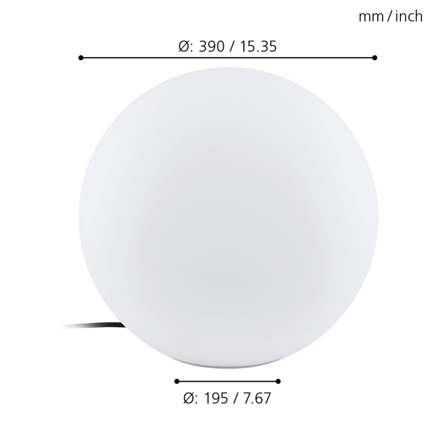 Eglo - Λάμπα εξωτερικού χώρου 1xE27/40W/230V IP65 ø390