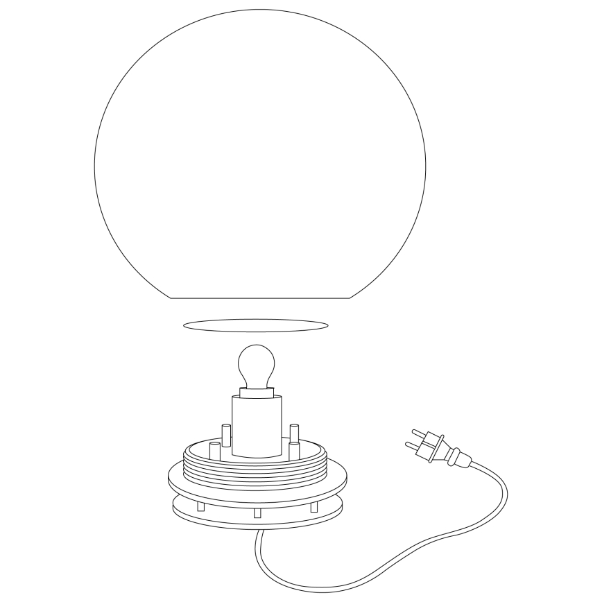 Eglo - Λάμπα εξωτερικού χώρου 1xE27/40W/230V IP65 ø600