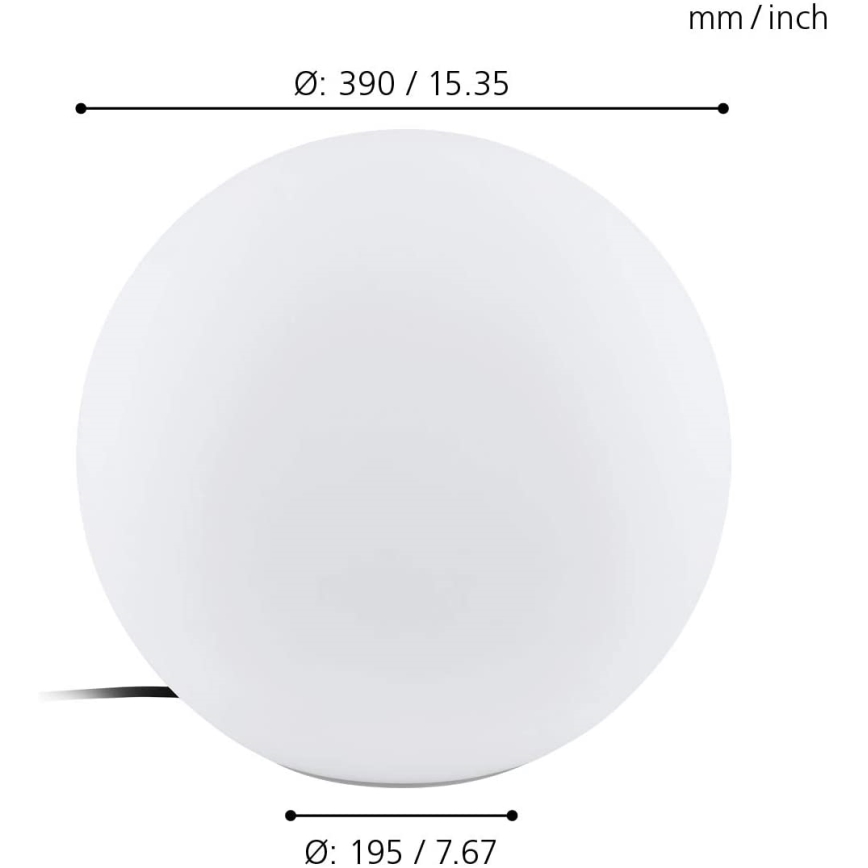 Eglo 98106 - LED RGBW Εξωτερικό φωτιστικό MONTEROLO-C LED/9W/230V IP65 Ø390 mm
