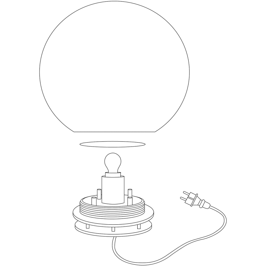 Eglo 98106 - Εξωτερικό φωτιστικό LED RGBW MONTEROLO-C 1xLED/9W/230V IP65 Ø390