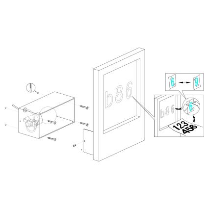 Eglo - Αριθμός οικίας 1xE27/28W/230V λευκό IP44