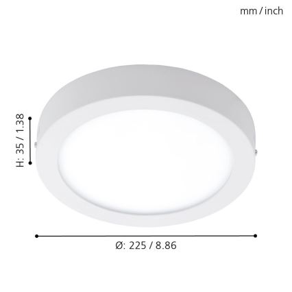 Eglo - Φωτιστικό εξωτερικού χώρου dimmer LED ARGOLIS-C LED/16,5W/230V IP44