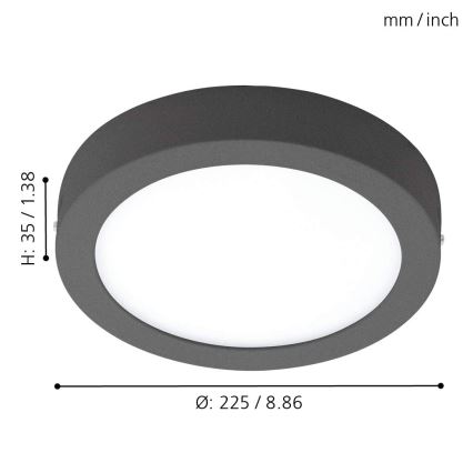 Eglo - LED Ρυθμιζόμενο εξωτερικό φωτιστικό ARGOLIS-C LED/16,5W/230V IP44