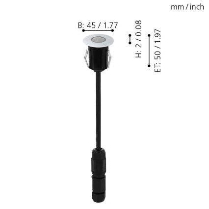 Eglo - LED Εξωτερικό φωτιστικό εισόδου TRONTO LED/1W/230V IP65