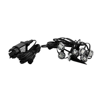 Eglo - LED Εξωτερική διακοσμητική γιρλάντα 9xLED 10m IP65 θερμό λευκό