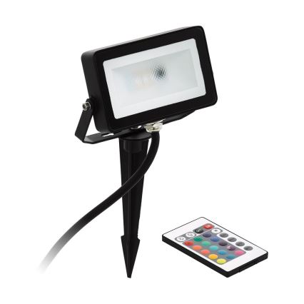 Eglo - Προβολέας LED RGB LED/10W/230V + τηλεχειριστήριο IP44