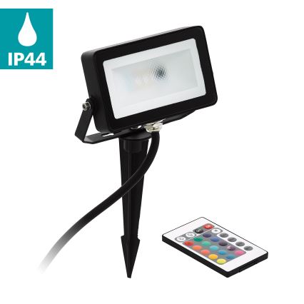 Eglo - Προβολέας LED RGB LED/10W/230V + τηλεχειριστήριο IP44