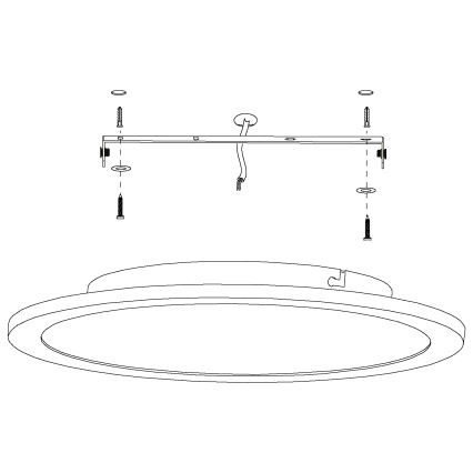 Eglo - LED Dimming φωτιστικό οροφής LED/19,5W/230V + RC