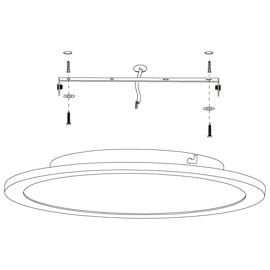 Eglo - LED Dimming φωτιστικό οροφής LED/19,5W/230V + RC