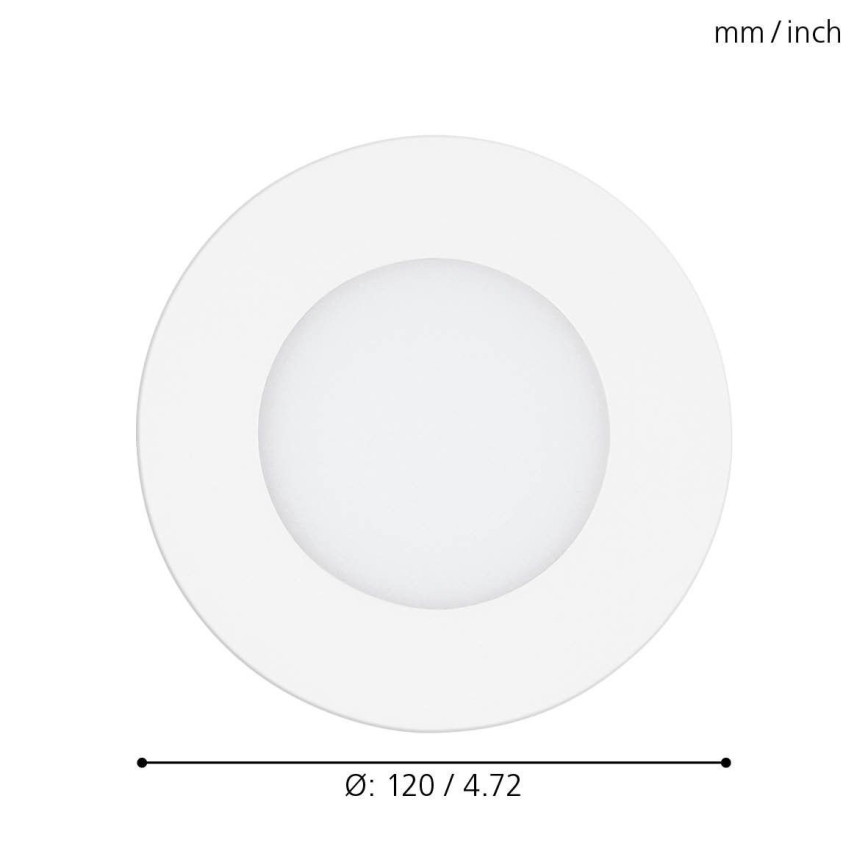 Eglo - Ρυθμιζόμενο εντοιχισμένο φωτιστικό LED 5W/230V με τηλεχειριστήριο, Ø 12 cm