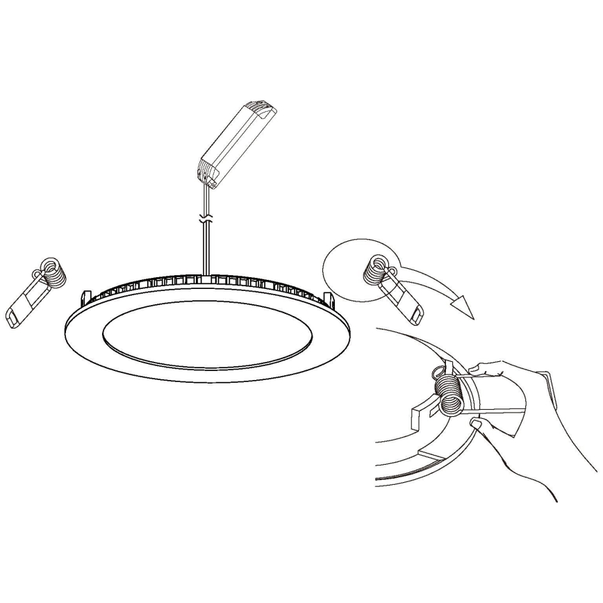 Eglo - Ρυθμιζόμενο εντοιχισμένο φωτιστικό LED 5W/230V με τηλεχειριστήριο, Ø 12 cm