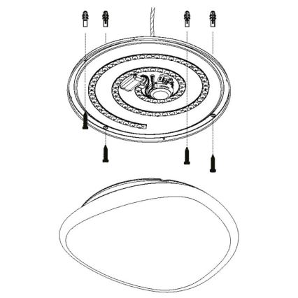 Eglo - Φως οροφής dimmer LED LED/36W/230V + RC