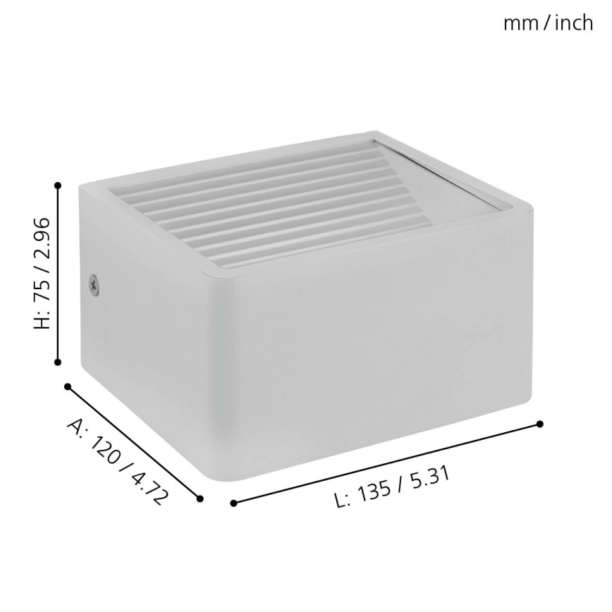 Eglo - Επιτοίχιο φωτιστικό εξωτερικού χώρου LED LED/6W/230V IP55