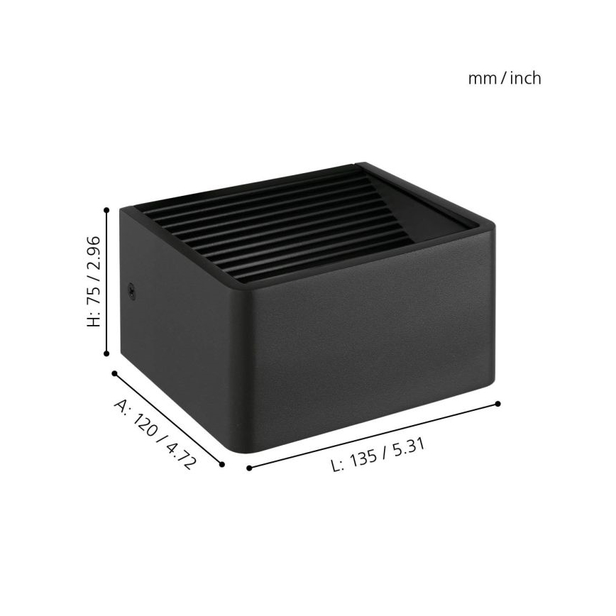 Eglo - Επιτοίχιο φωτιστικό εξωτερικού χώρου LED LED/6W/230V IP44