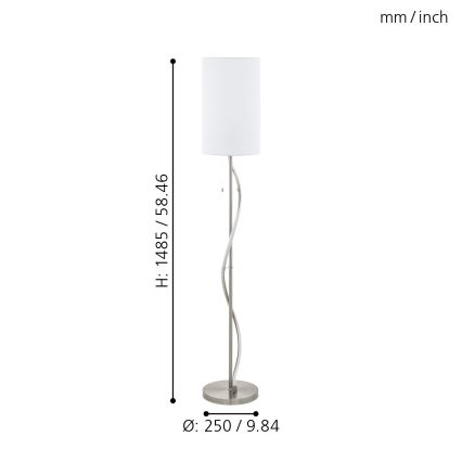 Eglo - Επιδαπέδιο φωτιστικό LED 1xE27/60W/230V + LED/11,8W