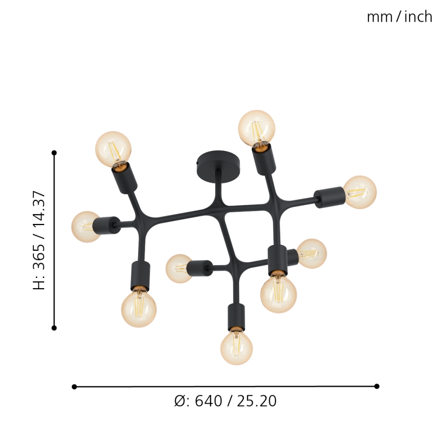 Eglo - Συνδεδεμένο πολύφωτο 9xE27/60W/230V