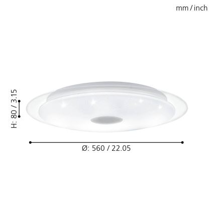 Eglo - Φως οροφής dimmer LED LED/36W/230V + RC
