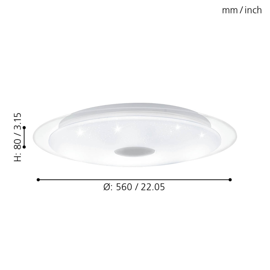 Eglo - Φως οροφής dimmer LED LED/36W/230V + RC