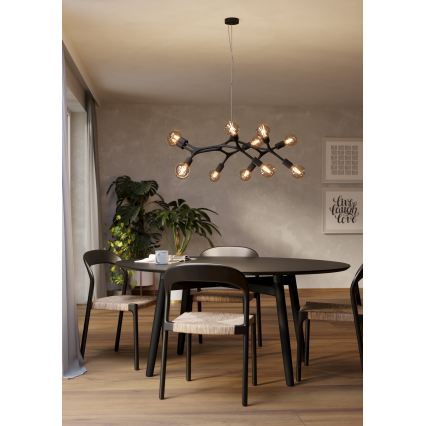 Eglo - Πολύφωτο σε σχοινί 12xE27/60W/230V