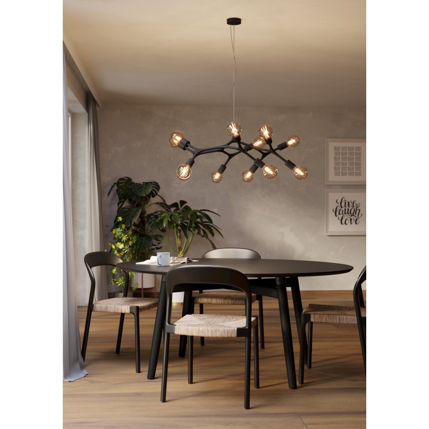 Eglo - Πολύφωτο σε σχοινί 12xE27/60W/230V