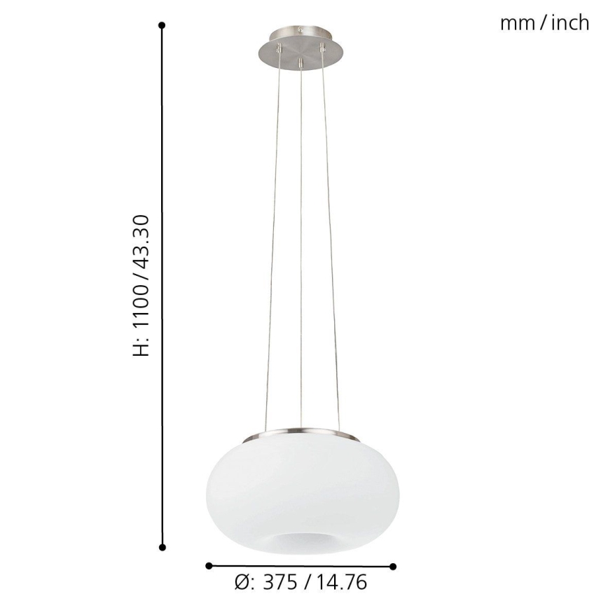 Eglo - Ρυθμιζόμενο LED RGB φωτιστικό οροφής με καλώδιο OPTICA-C LED/21W/230V διάμ. 37,5 εκ.