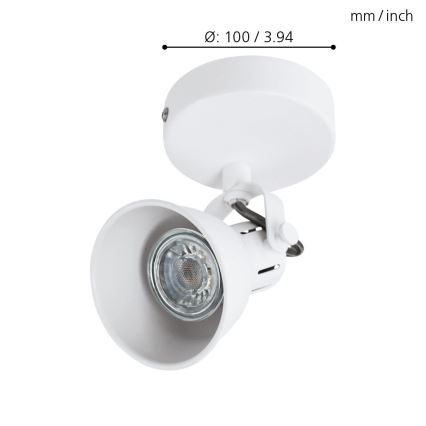 Eglo - Φως σποτ τοίχου LED 1xGU10/3,3W/230V