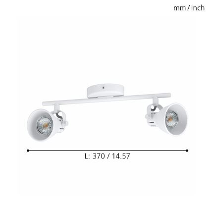 Eglo - Φως σποτ LED 2xGU10/3,3W/230V