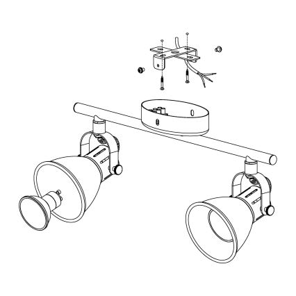 Eglo - Φως σποτ LED 2xGU10/3,3W/230V