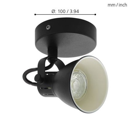 Eglo - Φως σποτ τοίχου LED 1xGU10/3,3W/230V