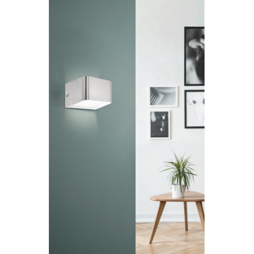 Eglo - Φωτιστικό τοίχου LED LED/6W/230V 3000K ματ χρώμιο