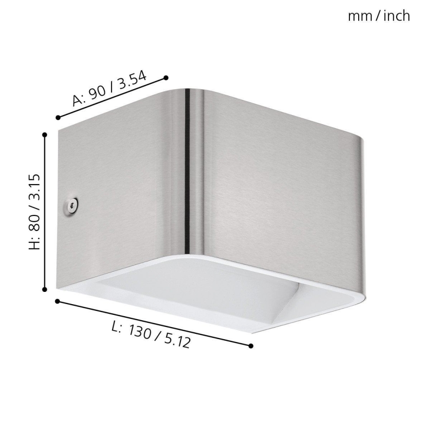 Eglo - Φωτιστικό τοίχου LED LED/6W/230V 3000K ματ χρώμιο