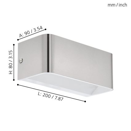 Eglo - Φως τοίχου LED LED/10W/230V