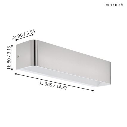 Eglo - Φως τοίχου LED LED/12W/230V