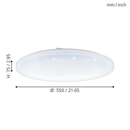 Eglo - Φως οροφής LED LED/49,5W/230V