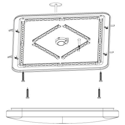 Eglo - Φως οροφής LED LED/49,5W/230V