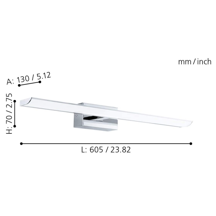 Eglo - LED RGB Dimmable φωτιστικό μπάνιου LED/15,6W/230V IP44 + τηλεχειριστήριο
