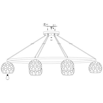 Eglo - Πολύφωτο σε σχοινί 6xE14/40W/230V