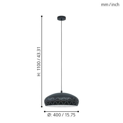 Eglo - Πολύφωτο σε σχοινί 1xE27/28W/230V