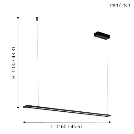 Eglo - Πολύφωτο LED σε σχοινί LED/27W/230V