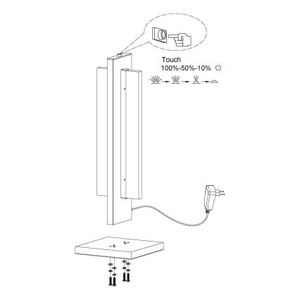 Eglo - Επιτραπέζια λάμπα dimmer LED LED/15W/230V