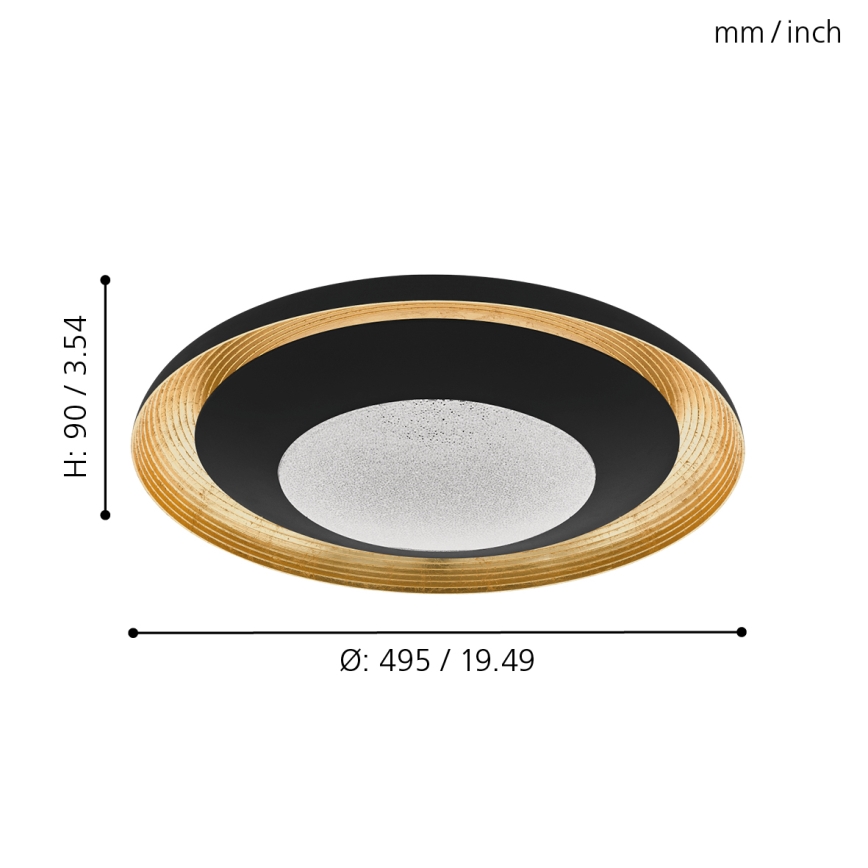 Eglo - LED Ρυθμιζόμενο φωτιστικό οροφής LED/24,5W/230V με τηλεχειριστήριο