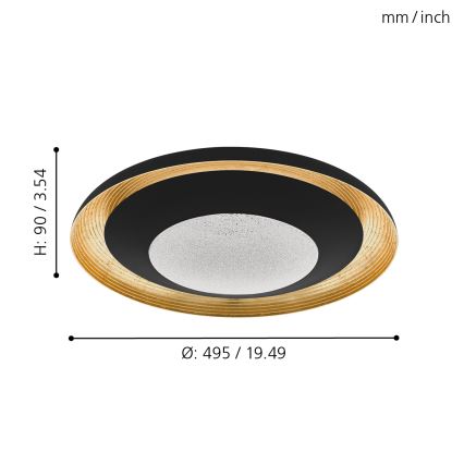 Eglo - Φως οροφής dimmer LED LED/24,5W/230V + RC